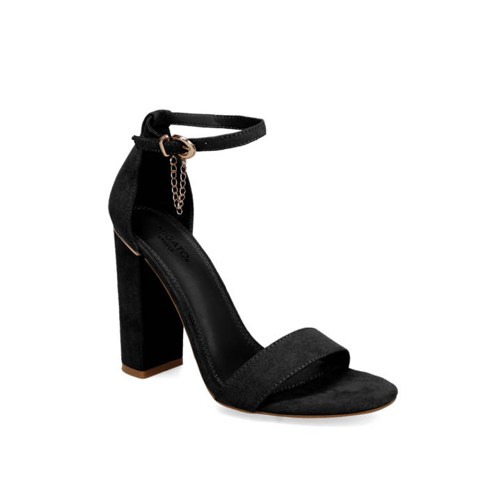 Black high heel sandal