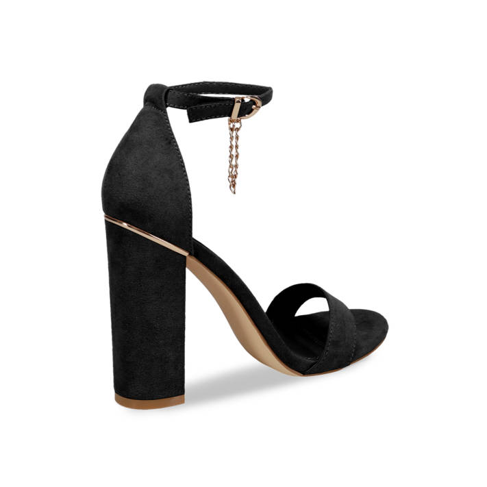 Black high heel sandal