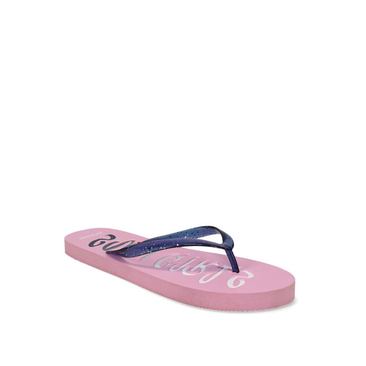 Womens dark-blue flip-flop beach sandal