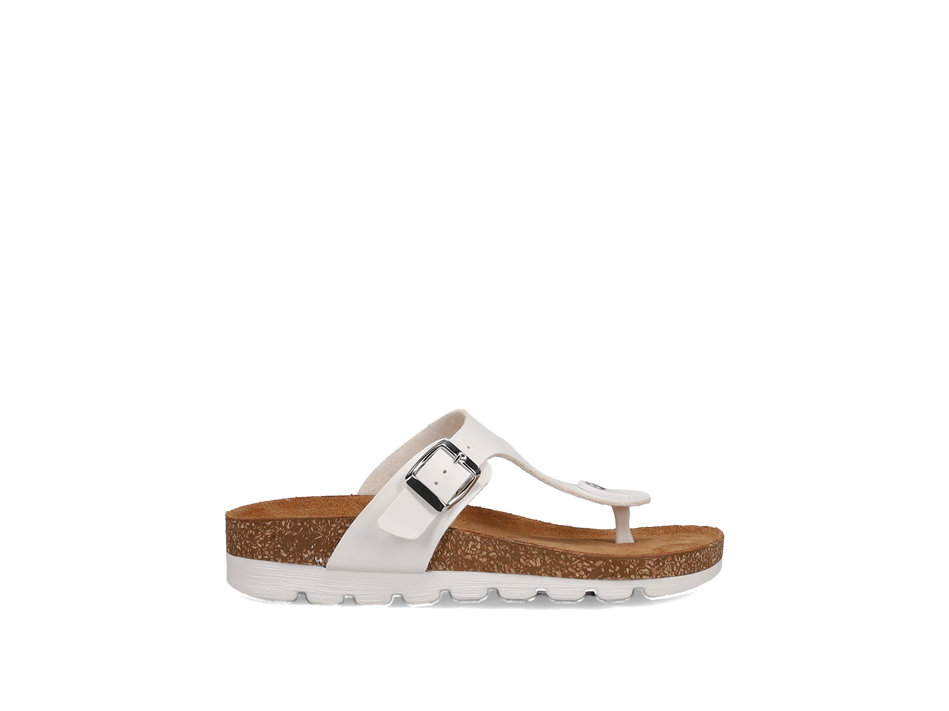 Λευκό footbed σανδάλι