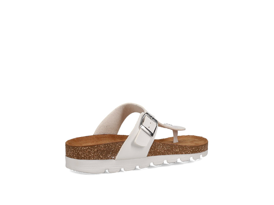 Λευκό footbed σανδάλι