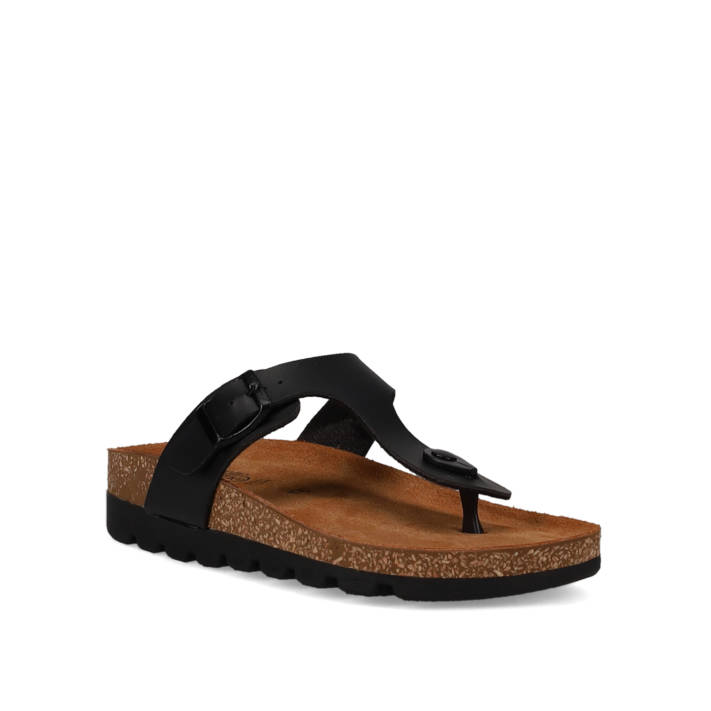 Black footbed sandal