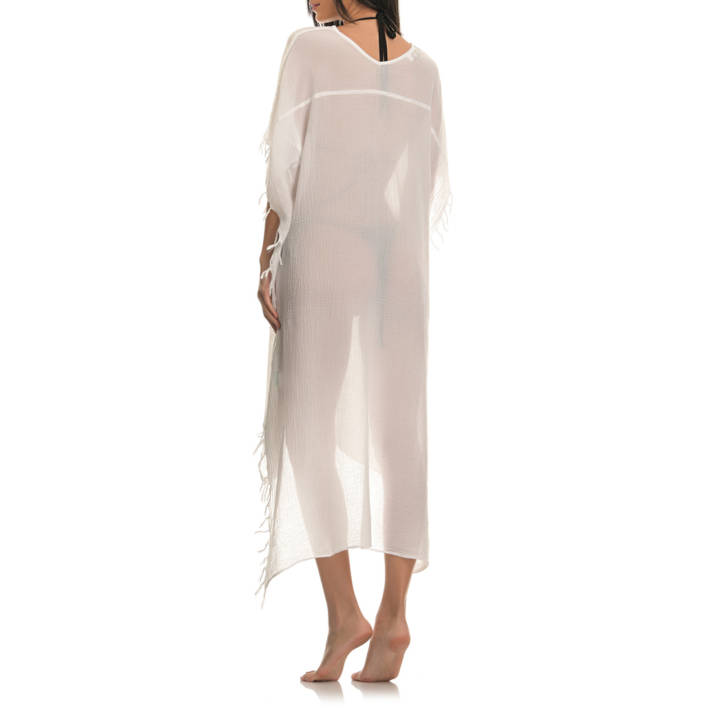 White tunic with tassels