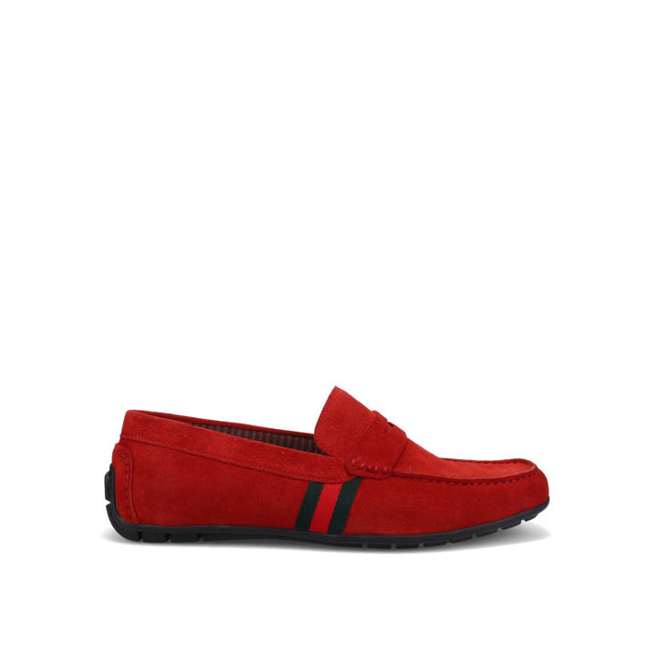 Ανδρικό κόκκινο σουέντ μοκασίνι