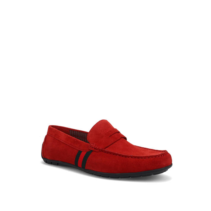 Ανδρικό κόκκινο σουέντ μοκασίνι