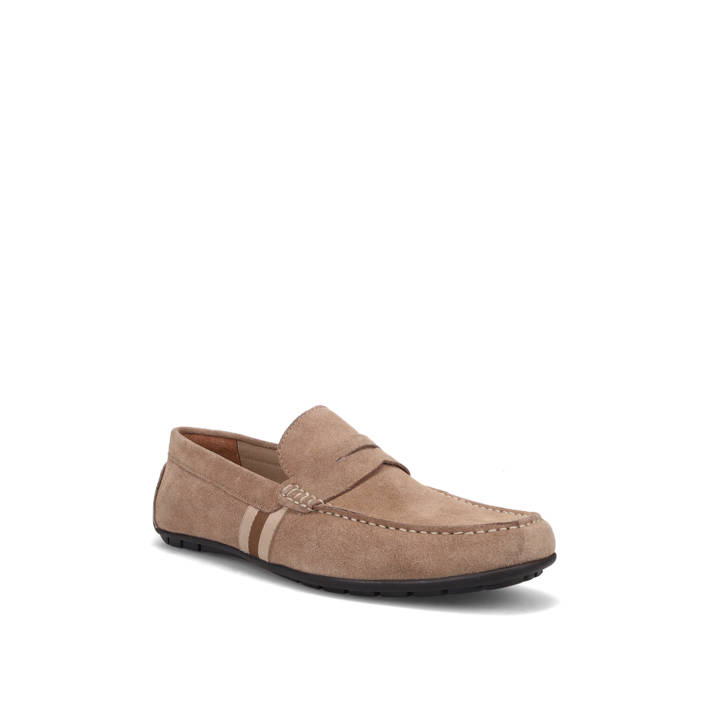 Ανδρικό μπεζ σουέντ μοκασίνι