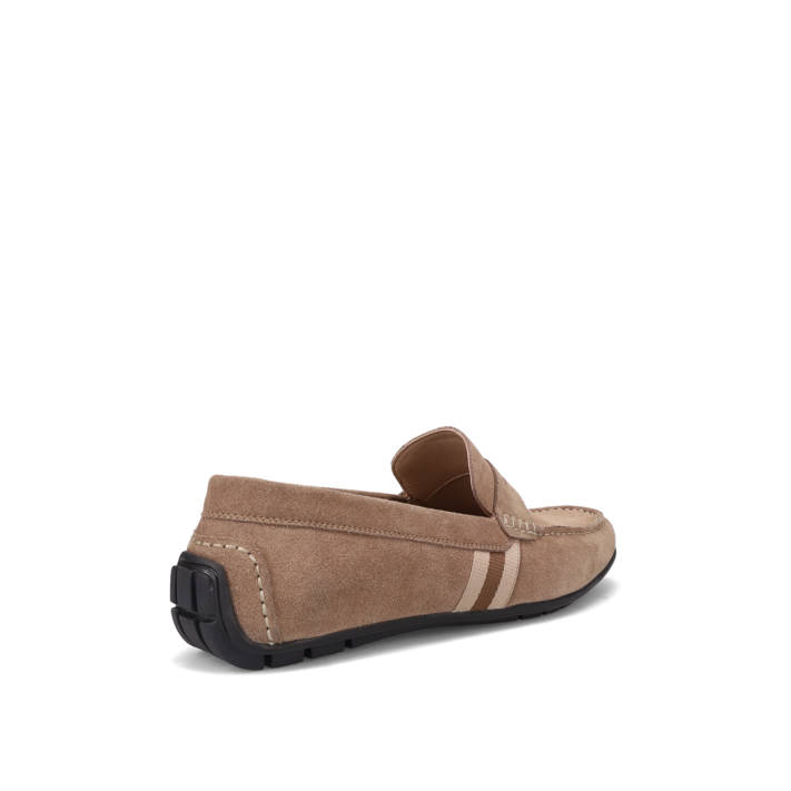 Ανδρικό μπεζ σουέντ μοκασίνι