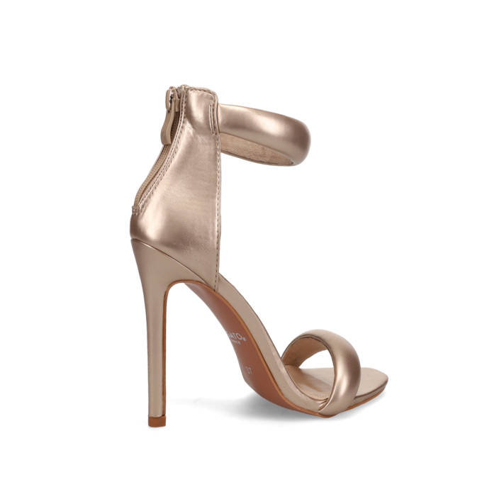 Gold high heel sandal