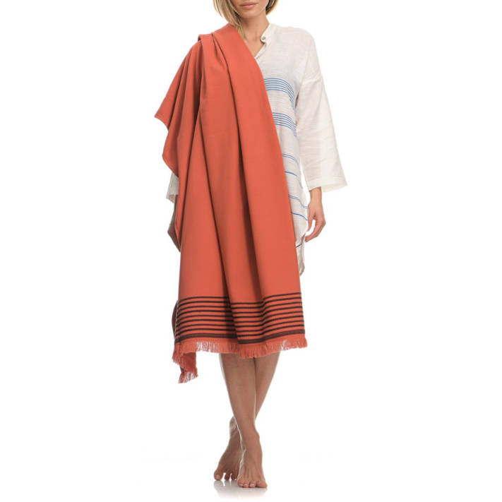 Brick red beach towel