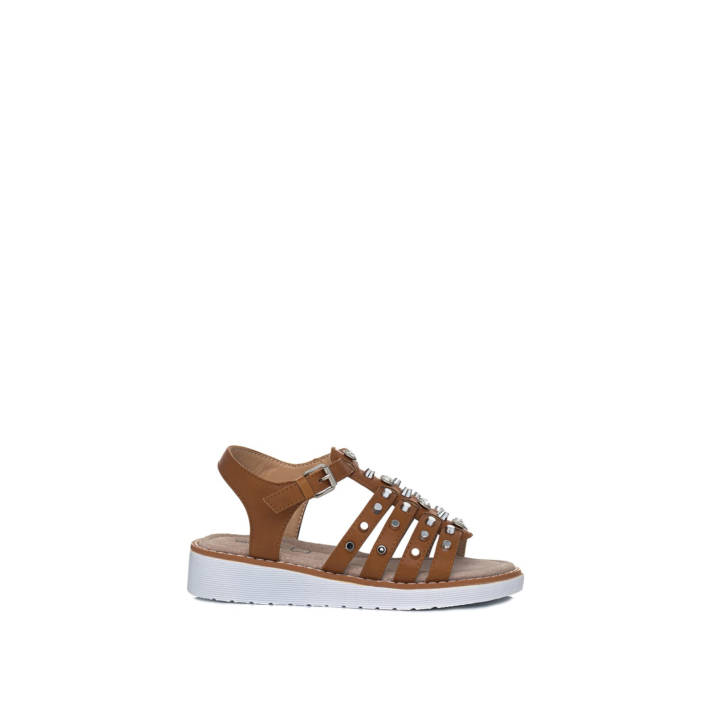 Kids tan gladiator sandal