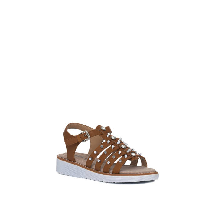 Kids tan gladiator sandal
