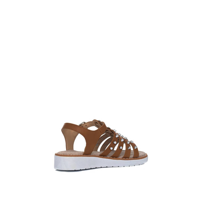 Kids tan gladiator sandal