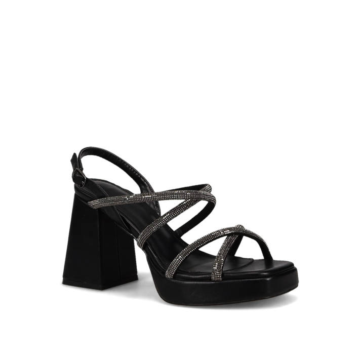 Black multistrap sandal