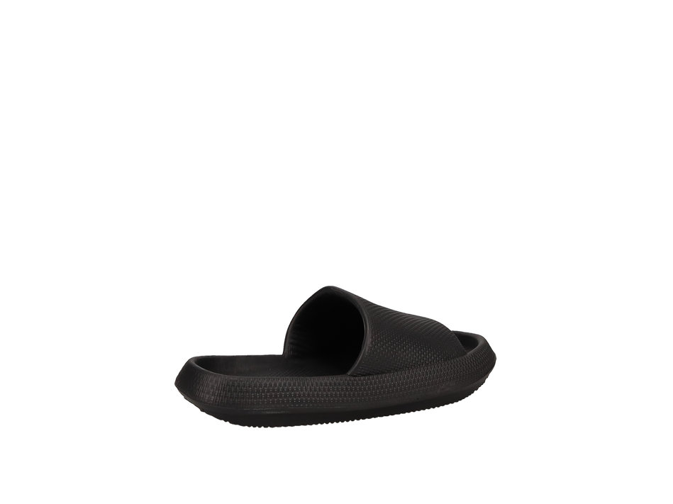 Mens black slide beach sandal