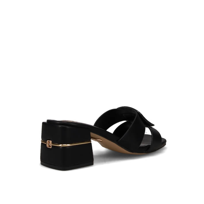 Black mule sandal