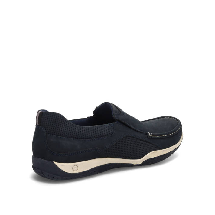 Μπλε δερμάτινο ανδρικό loafer