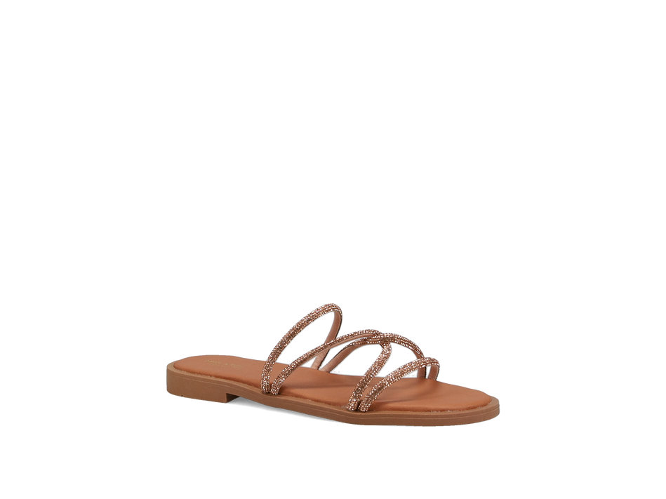 Beige rhinestones sandal