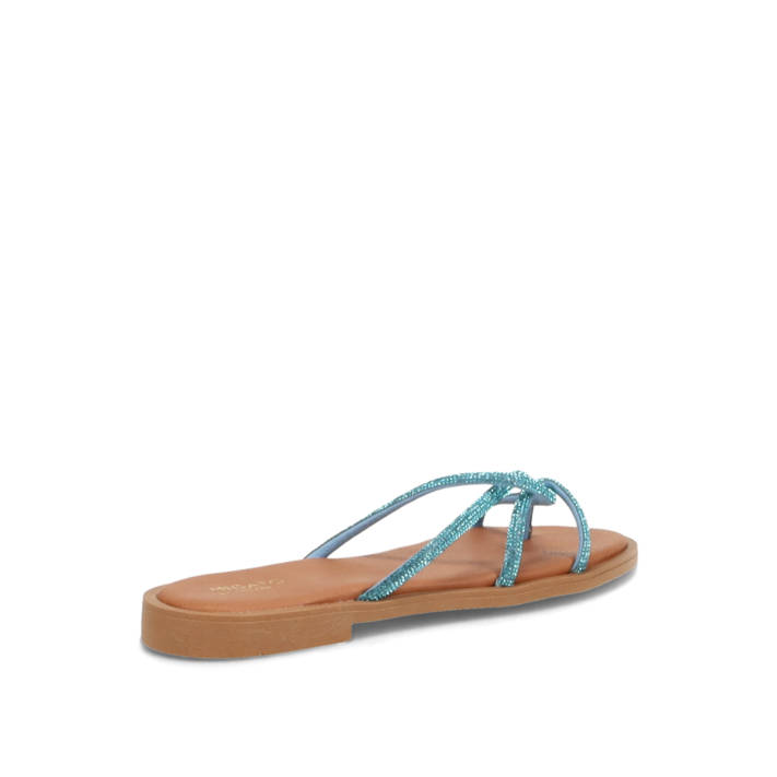 Blue rhinestones sandal
