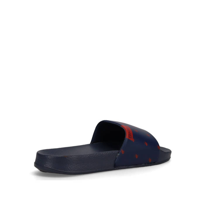 Womens navy blue slide beach sandal