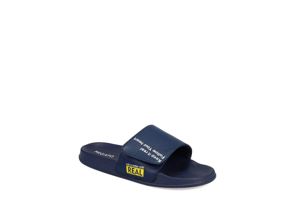 Mens dark-blue flip-flop beach sandal