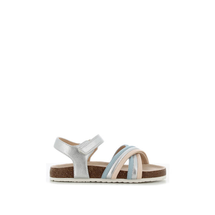 Kids silver foodbed sandal