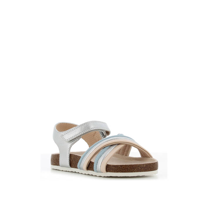 Kids silver foodbed sandal