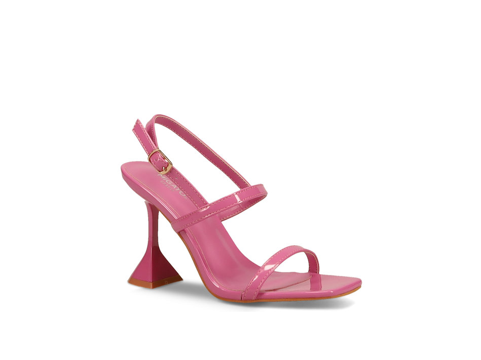 Pink patent sandal