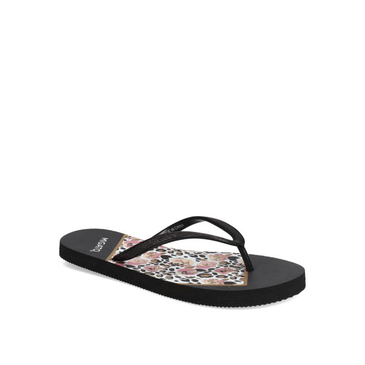Womens black flip-flop beach sandal