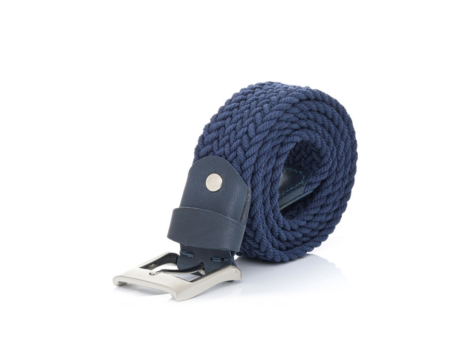 Men''s woven blue belt  S/M