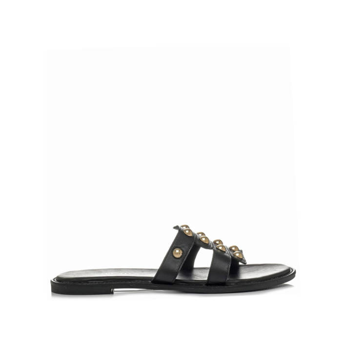 Μαύρο δερμάτινο σανδάλι