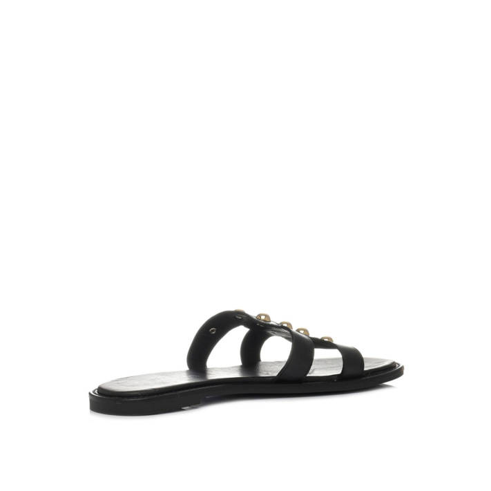 Μαύρο δερμάτινο σανδάλι