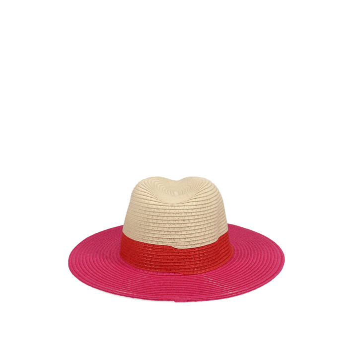 Fuchsia straw sun hat