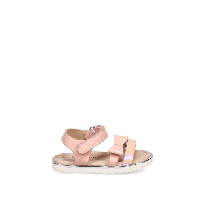 Kids pink sandal with applique bow