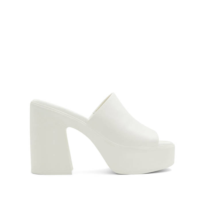 White leather mule sandal MAYSEE