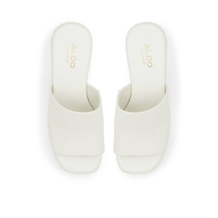 White leather mule sandal MAYSEE
