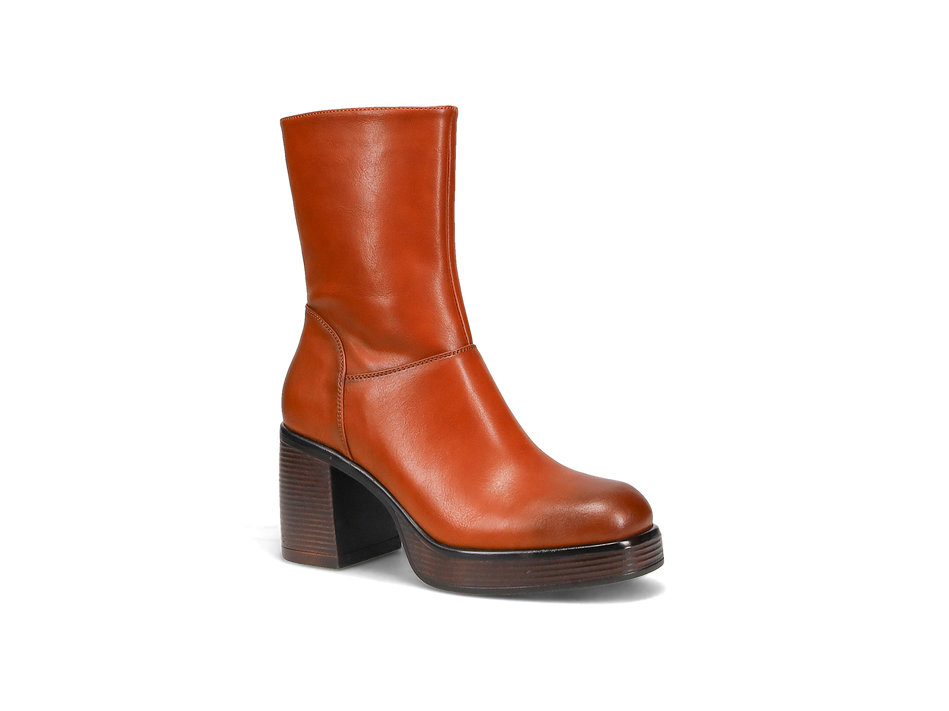 Tan bootie