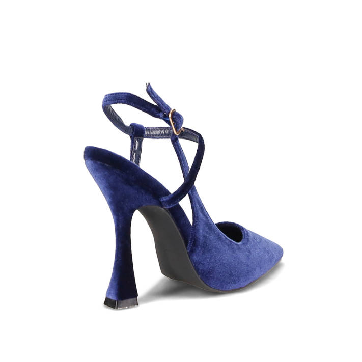 Μπλε βελούδινη γόβα