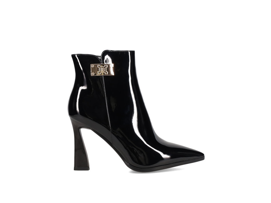 Black patent bootie