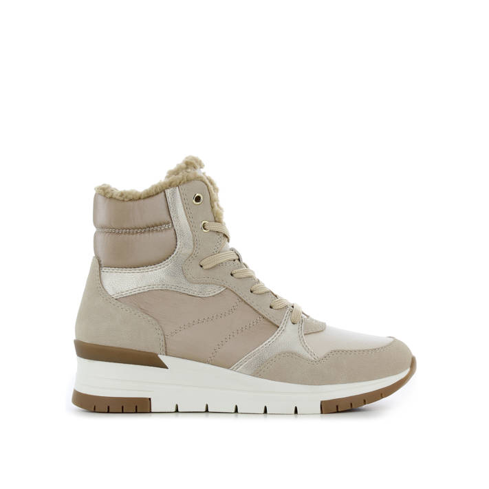 Beige sneaker bootie