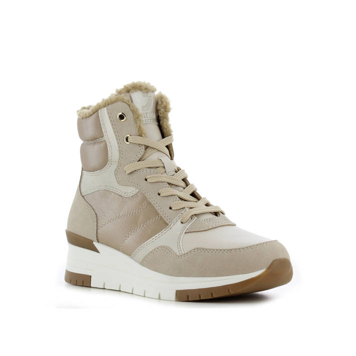 Beige sneaker bootie