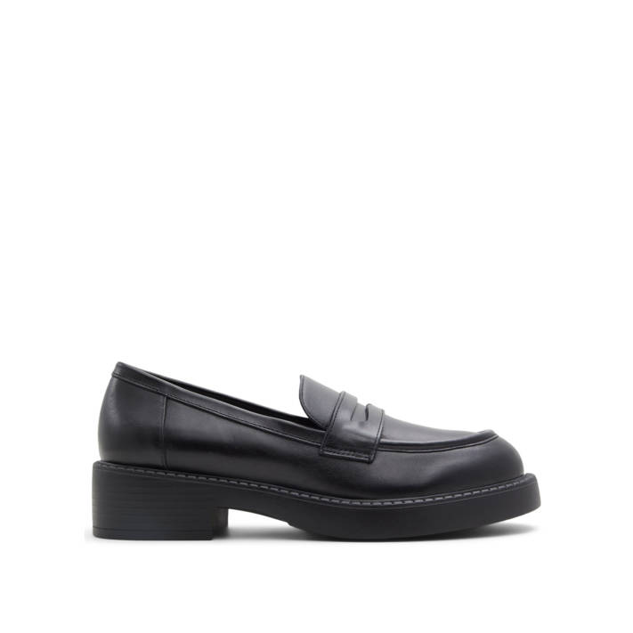 Black leather loafer BIGPLAN