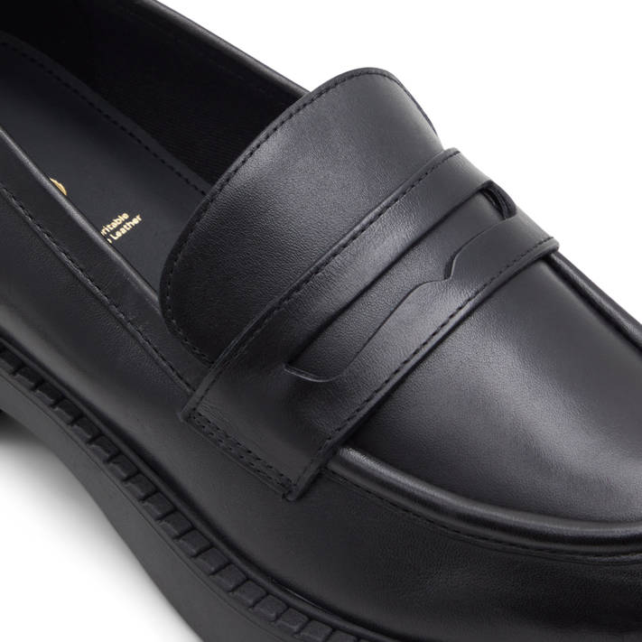 Black leather loafer BIGPLAN