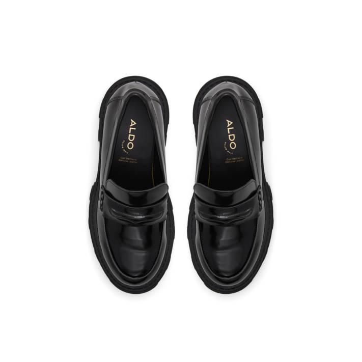 Black leather chunky loafer MILAWIEL