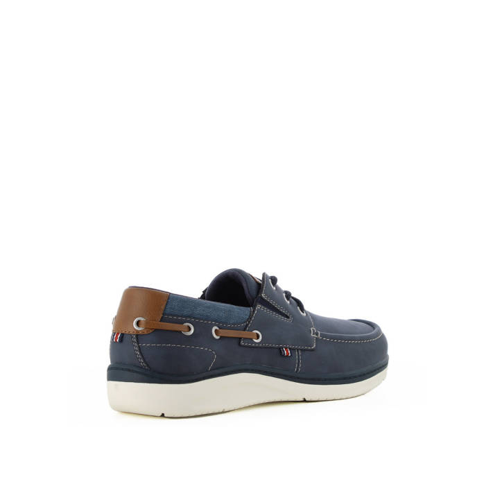 Mens navy blue boat shoe