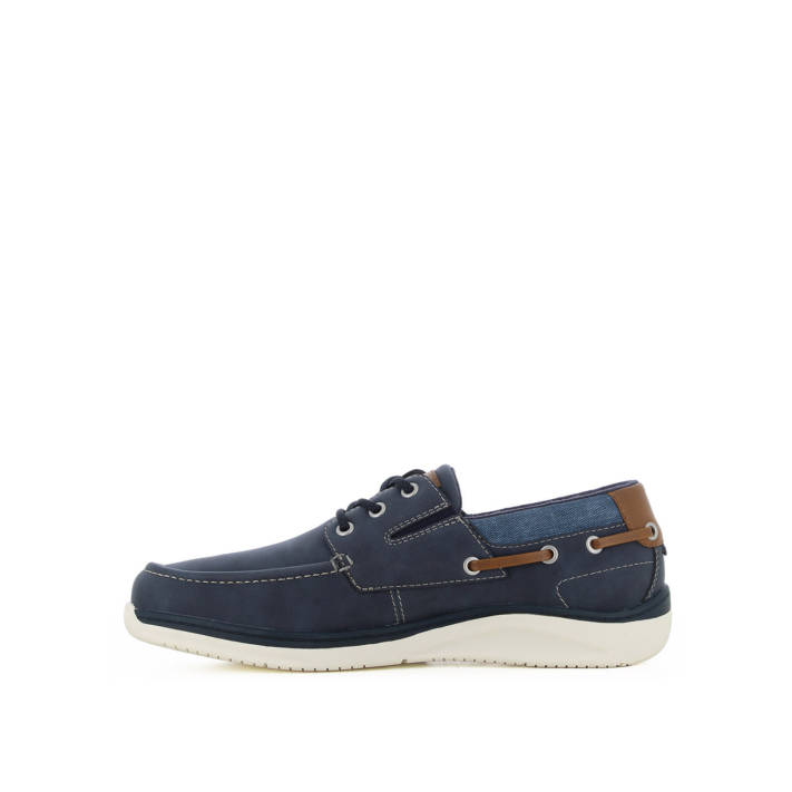 Mens navy blue boat shoe