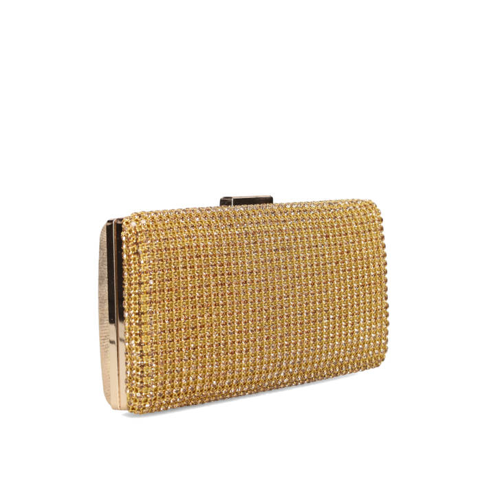 Χρυσό τσαντάκι με κρύσταλλα