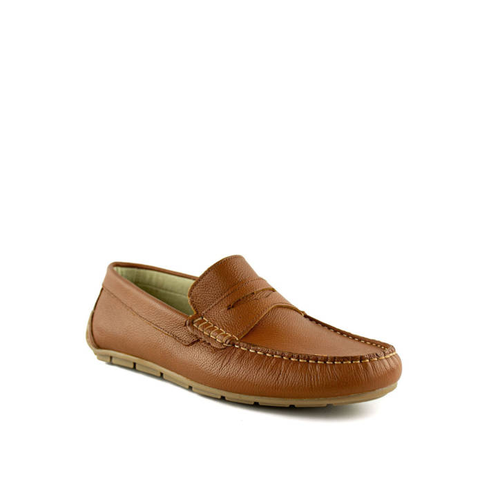 Ανδρικό ταμπά δερμάτινο μοκασίνι