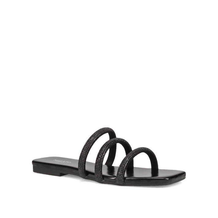 Μαύρο σανδάλι με στρας