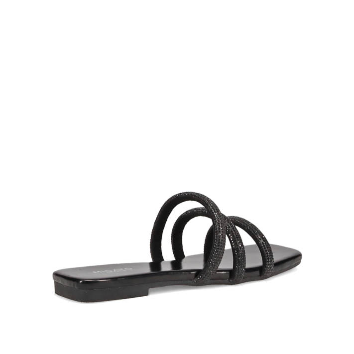 Μαύρο σανδάλι με στρας