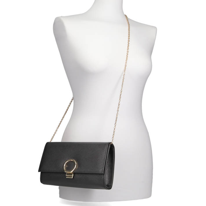 Black clutch bag